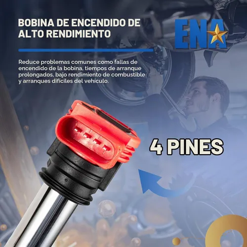 Vista 4 de ENA Bobinas de encendido UF529 compatibles con 2.0T Audi A4 A6 Volkswagen VW CC Passat GTI 2008 2009 2010 2011 2012 2013 2014 2015 2016 2.0 paquetes