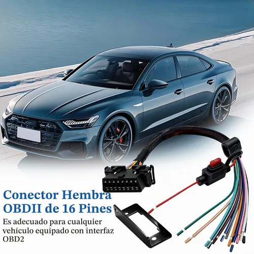 Vista 7 de Cable hembra de la coleta del puerto 16pin OBD2 OBDII con el fusible 10A