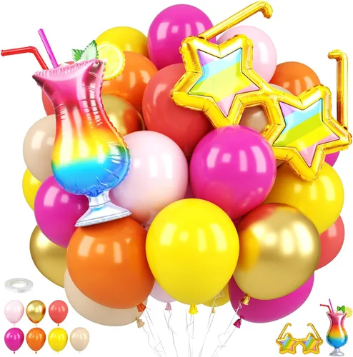Vista 15 de Globos de Casino, Globos Metálicos Negros Rojos Dorados de 12 Pulgadas con Confeti y Dados de Lámina para Decoración de Fiesta Temática de Juego