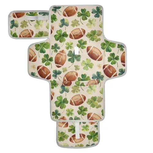 Vista 34 de Cambiador de pañales portátil con estampado de vaca beige y negro, impermeable, plegable, tapete cambiador de pañales de viaje para bebés, regalos