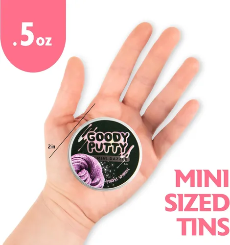 Vista 2 de Dazzle Putty Toy Goody Putty Mini Latas, paquete de 8