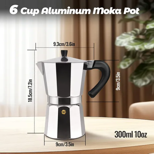 Vista 20 de Cafetera clásica de aluminio para 3 tazas Azul