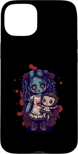 Vista 9 de Scary Goth Doll Holding Teddybear - Funda gótica gótica para iPhone 16