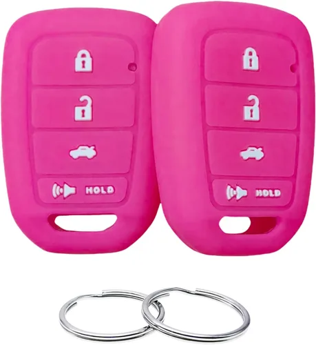 Vista 12 de REPROTECTING Funda de goma de silicona para llavero compatible con Honda Accord CR-V Civic Crosstour Fit (solo compatible con llavero recto)