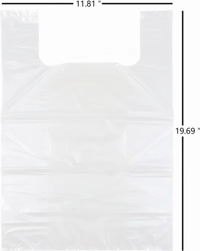 Vista 3 de 1000 bolsas de plástico transparente de la camiseta de las cuentas, bolsos plásticos manejados de la camiseta