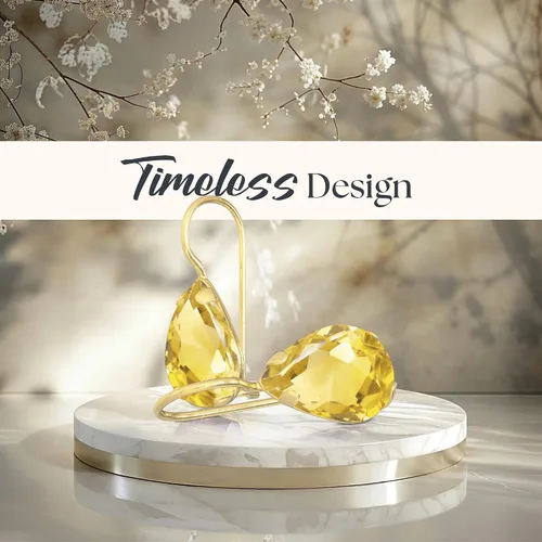 Vista 29 de 14K Solid Gold Earrings - Gemstone Earrings for Women - 14K Gold Earrings for Women - Birthstone Earrings - Teardrop Earrings for Women - Gold