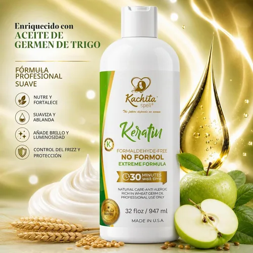 Vista 3 de Kachita Spell Tratamiento de queratina sin formaldehído + kit de champú