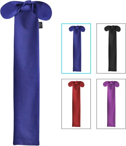 Vista 2 de Harrison Howard Protector de cola elástico, protección transpirable de cola de caballo, diseño deslizante, correas de cierre de 2 hebras, 22 Azul