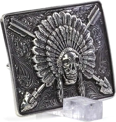 Vista 2 de Ariat Hebilla de calavera rectangular para hombre