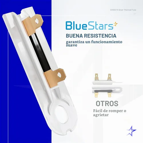 Vista 2 de [3-Pack] BlueStars 3392519 Dryer Thermal Fuse For Whirlpool Maytag Kenmore