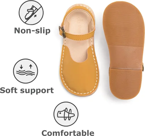 Vista 236 de THEE BRON Sandalias cómodas para niñas, zapatos para niños, sandalias rellenas