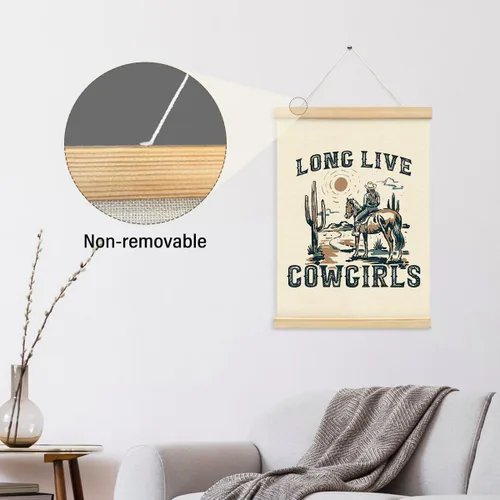 Vista 5 de BIWSHA Long Live Cowgirls - Marco para colgar pósteres, impresiones artísticas de pared de vaquera occidental, regalos de vaquera, decoración