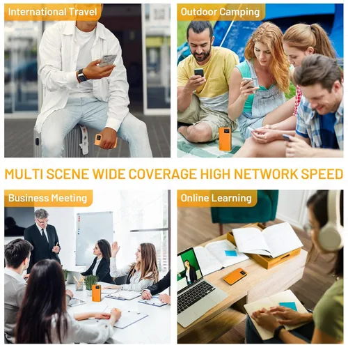 Vista 6 de RoamWiFi 4G LTE - Enrutador de punto de acceso móvil en todo el mundo, punto de acceso portátil de alta velocidad con datos de 1 GB de EE. UU., 30