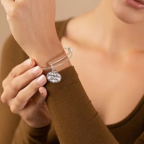 Vista 3 de Alex and Ani Pulsera de infusión de color, calabaza especia II