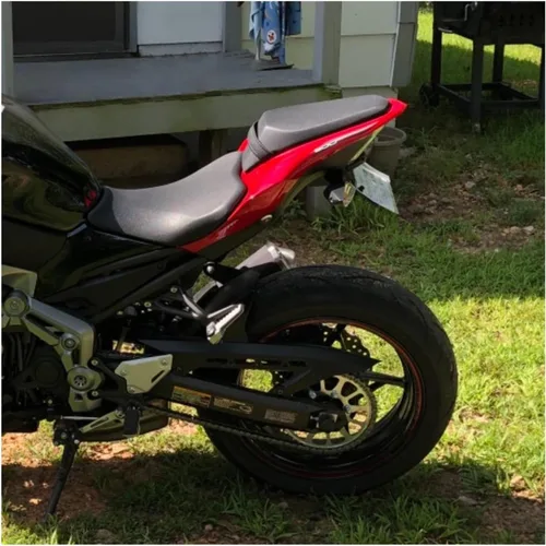 Vista 6 de Soporte de marco de matrícula para matrícula trasera compatible con Kawasaki Z900 2017 2018 2019 2020 2021 2022