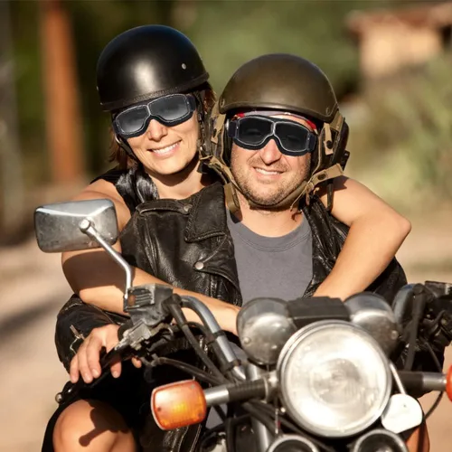 Vista 2 de Peicees Gafas Vintage para Motocicleta Gafas de Aviador Gafas de Casco de Piloto Gafas de Equitación Motocross Bicicleta de Montaña Scooter ATV