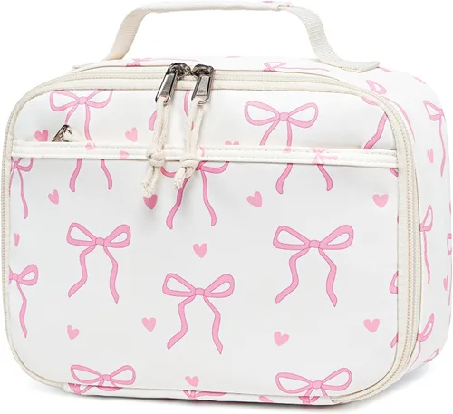Vista 11 de LOIDOU Lonchera para niños y niñas, bolsa térmica con aislamiento térmico y reutilizable, para viajes escolares (dinosaurio)