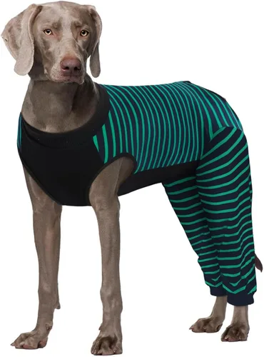 Vista 21 de Kuoser Traje de Cirugía para Perro Hembra Esterilización Macho Castración, Manga de Pierna de Perro para Dejar de Lamer Enterizo Suave para Perro