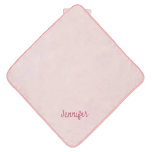 Vista 3 de Delta Children Toalla de baño con capucha personalizada para bebé/lactante - Super suave y absorbente - Esencial para recién nacido - Regalo ideal