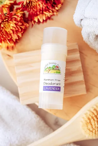 Vista 4 de Desodorante natural sin aluminio para mujeres, hombres, todos, aceite esencial de lavanda