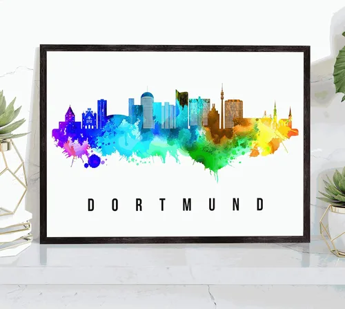 Vista 19 de Póster de Amsterdam Skyline Netherlands, pintura de paisaje urbano e impresión de monumentos, decoración para el hogar, oficina, 12 x 18 pulgadas
