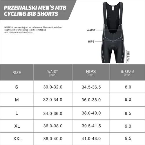 Vista 6 de Przewalski - Culote de ciclismo para hombre acolchado 3D, excelente rendimiento y mejor ajuste
