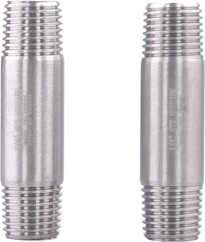 Vista 21 de 1" X 1" NPT Macho NPT Acero Inoxidable 304 Colocación Acoplamiento de Tubo Moldeado 4" Longitud
