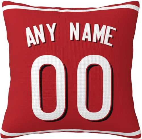 Vista 13 de Funda de almohada personalizada: Funda de almohada personalizada con cualquier nombre y número, regalo personalizado para fanáticos
