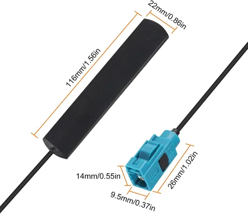 Vista 3 de Vehículo 4G LTE celular WiFi Bluetooth 2.4GHz Antena oculta Fakra Z Antena femenina para vehículo SUV coche estéreo Carplay TCU Telemática Seguridad