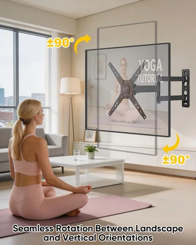 Vista 3 de FORGING MOUNT Soporte de pared esquinero para TV de movimiento completo