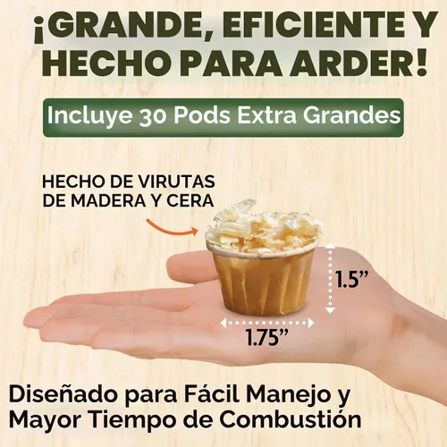 Vista 6 de Light-a-Fire, el mejor iniciador de fuego natural de Amazon, 30 vainas con contenedor