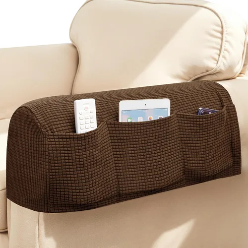 Vista 31 de SUBRTEX Juego de 2 fundas elásticas para brazos de sofá, fundas a cuadros para brazos de sofá, fundas antideslizantes para reposabrazos