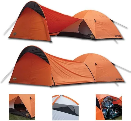 Vista 4 de Harley-Davidson Tienda de campaña domo con almacenamiento para motocicleta, naranja HDL-10010A
