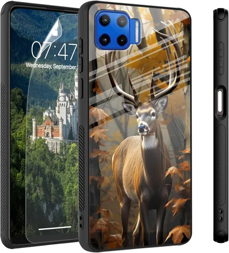 Vista 76 de Funda para Motorola Moto Edge 2022, cubierta trasera de vidrio templado con protector de pantalla, funda protectora a prueba de golpes para Motorola