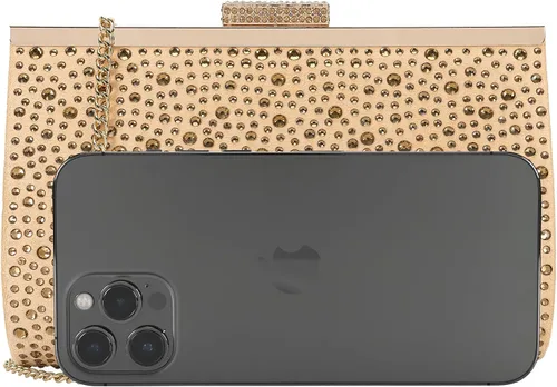 Vista 3 de DEXMAY Crystal Clutch Purse for Women Rhinestone Frame Clutch Handbag for Party