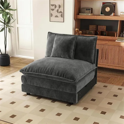 Vista 59 de SoarFlash Sofá modula, de felpilla, posición de en medio, beige
