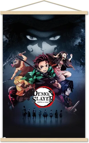 Vista 14 de Demon Slayer - Póster de pared Key Visual 3, 34 pulgadas de largo x 22.4 pulgadas de ancho, versión premium sin marco