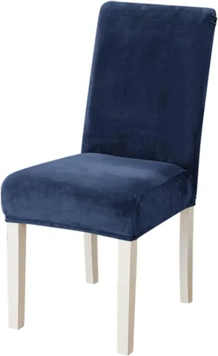 Vista 11 de Juego de 2 fundas de terciopelo para sillas de comedor, 4, 6, 8, elásticas, gruesas, fundas protectoras suaves para sillas Parson, fundas Beige