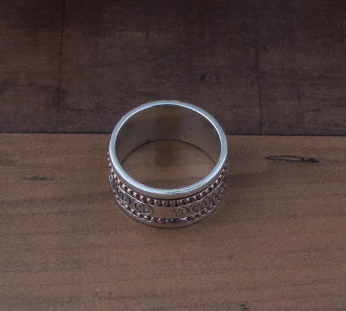 Vista 32 de Boho Spinner Ring, Mothers Day Gift, Silver 925 Women Ring, Sterling Silver 925 Ring, Fidget Spinner Ring,Women Silver Anxiety Ring
