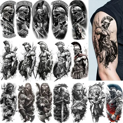 Vista 9 de COKTAK 6 Piezas/Lote Adhesivos Temporales Únicos de Henna Negra para Adultos, Mujeres, Niñas, Pluma, Mandala, Flor, Arte Corporal, Tatuajes Grandes