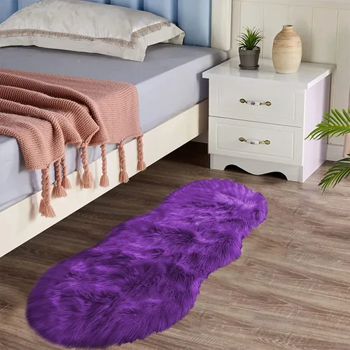 Vista 91 de Latepis - Alfombra rectangular de piel sintética tipo lana de oveja suave y esponjosa de estilo bohemio para sala de estar, dormitorio y residencias