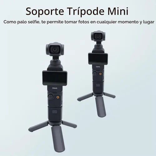 Vista 3 de Mini trípode para DJI Osmo Pocket 3, para bolsillo 3 cardán cámara trípodes soporte de escritorio