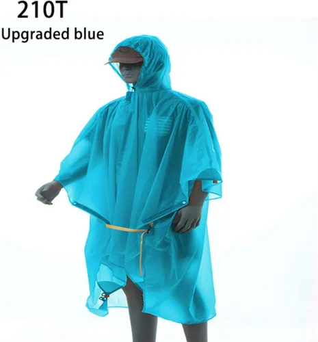 Vista 4 de 3F UL GEAR Poncho de senderismo ligero, mochila impermeable poncho impermeable para senderismo al aire libre, camping, senderismo