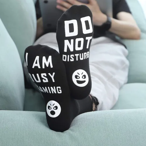 Vista 5 de Calcetines de juego Do Not Disturb IM regalo para adolescentes y niños calcetines de jugador para hombres padre papá nieto sobrino