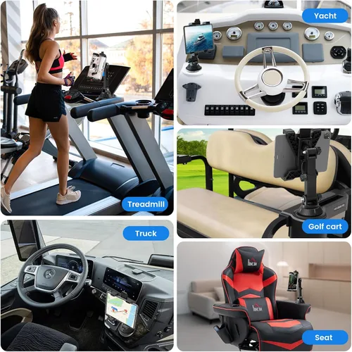 Vista 4 de OHLPRO Soporte universal para tablet de coche para camión, soporte universal para iPad Pro Air Mini de 7 a 11 pulgadas, Galaxy Tab, brazo ajustable