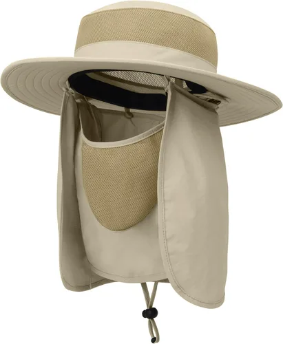 Vista 12 de Outdoor Sun Hat UPF 50 Protection Waterproof Fishing hat Face Cover Summer Neck Flap Hat