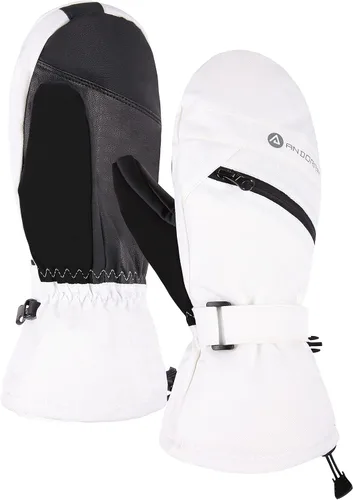 Vista 8 de ANDORRA Manopla de esquí y snowboard con pantalla táctil para mujer con cremallera diagonal Negro