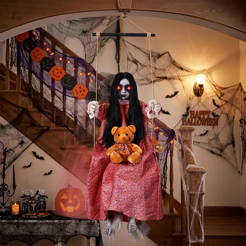 Vista 7 de Decoraciones animadas colgantes de dibujos animados de Halloween para niña