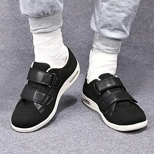Vista 7 de JBTNBX Zapatos para hombre de ancho ancho ancho con cierre ligero ajustable zapatos para caminar para diabéticos edema para hombres ancianos tenis