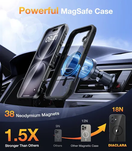 Vista 601 de DIACLARA - Funda transparente compatible con iPhone XR 6.1 pulgadas 2018